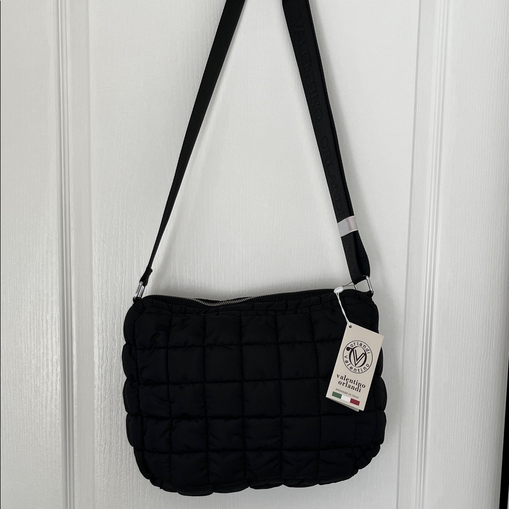 Valentino Orlandi | Black Quilted Crossbody Bag NWT